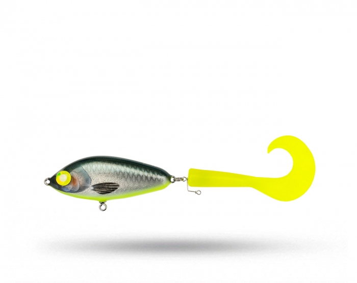 Jenzza Lures Aspö Tail - Lime UV Herring i gruppen Fiskedrag / Tailbeten hos Örebro Fiske & Outdoor AB (Aspo Tail - Lime UV)